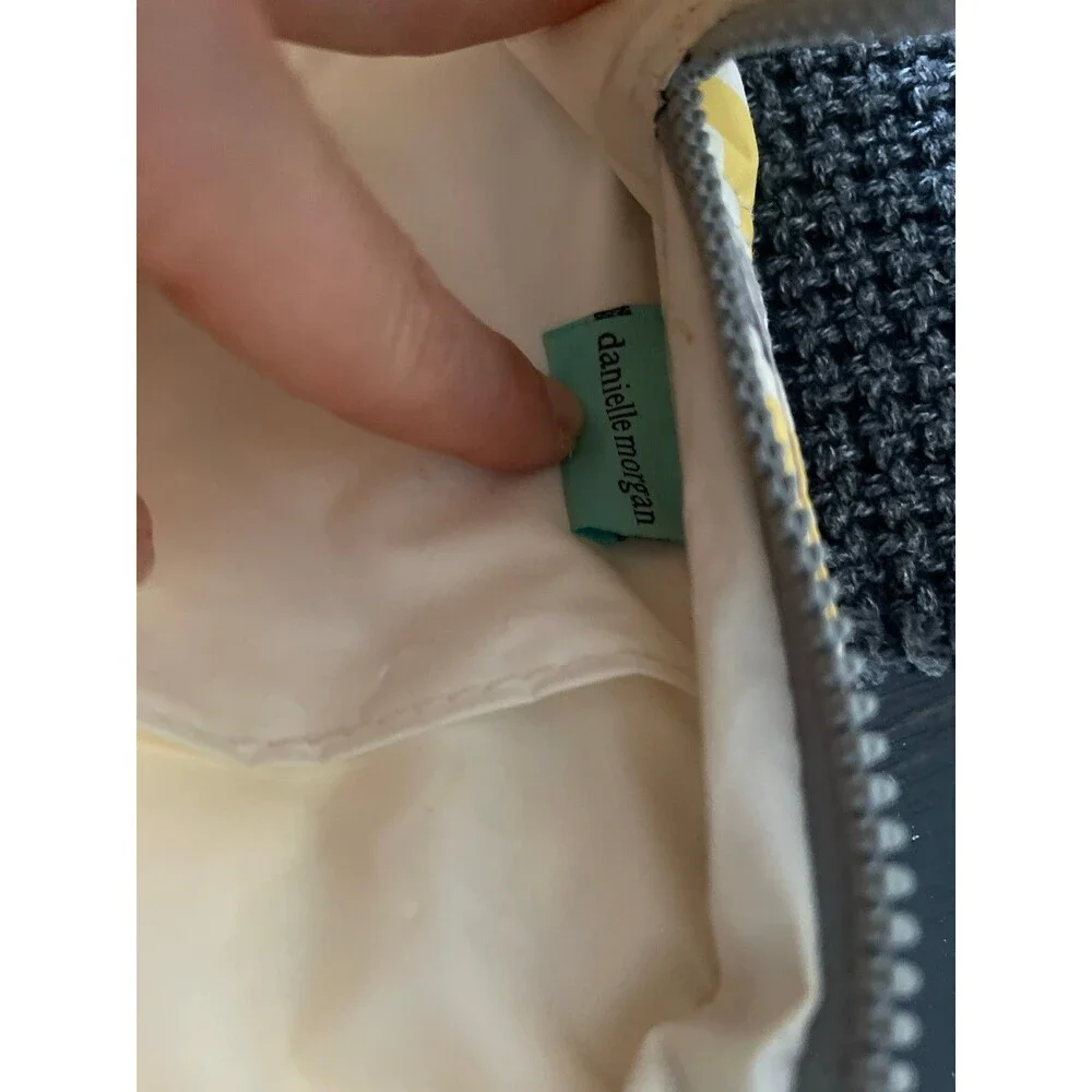 Grey/Yellow Insulated Top Handle Lunch Bag